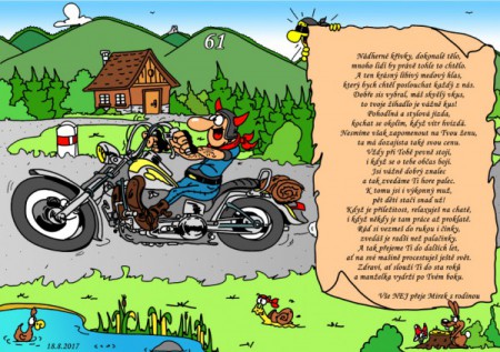 k 61. narozeninám - motorkář