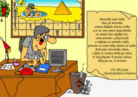 přání k narozeninám - kancelář