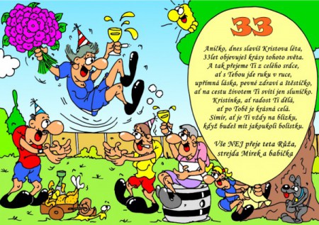 přání k 33. narozeninám