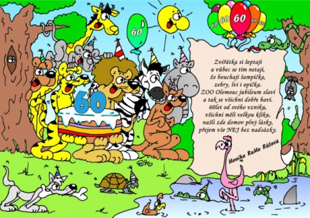 přání k 60. narozeninám ZOO