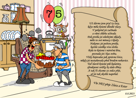 přání k 75. narozeninám