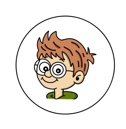 kreslená postava kluk